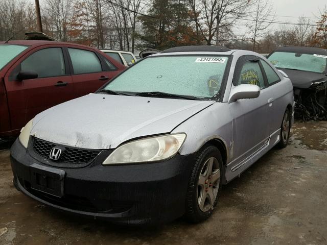 1HGEM22925L030433 - 2005 HONDA CIVIC EX ვერცხლისფერი ფოტო 2