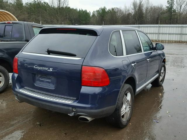 WP1AB29P14LA62634 - 2004 PORSCHE CAYENNE S BLUE photo 4