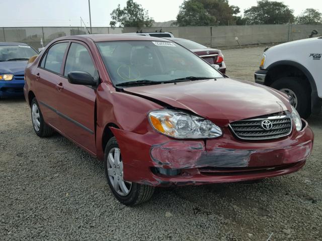 JTDBR32E552062174 - 2005 TOYOTA COROLLA CE RED photo 1