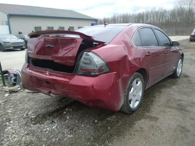 2G1WD58C479338634 - 2007 CHEVROLET IMPALA SUP 红色 照片 4