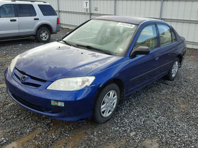 2HGES16354H606758 - 2004 HONDA CIVIC DX V BLUE photo 2