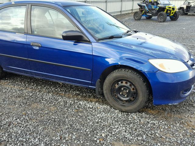 2HGES16354H606758 - 2004 HONDA CIVIC DX V BLUE photo 9