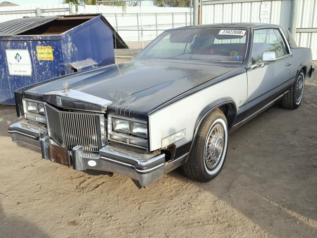 1G6EL5783FE629191 - 1985 CADILLAC ELDORADO BLACK photo 2