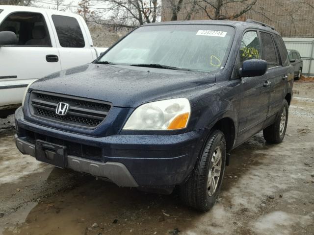 2HKYF18414H523065 - 2004 HONDA PILOT EX BLUE photo 2