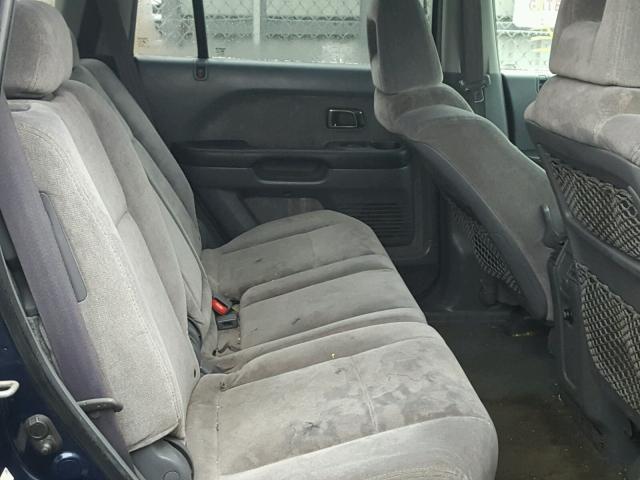 2HKYF18414H523065 - 2004 HONDA PILOT EX BLUE photo 6