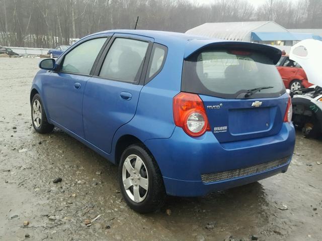 KL1TD6DE7BB162278 - 2011 CHEVROLET AVEO LS BLUE photo 3