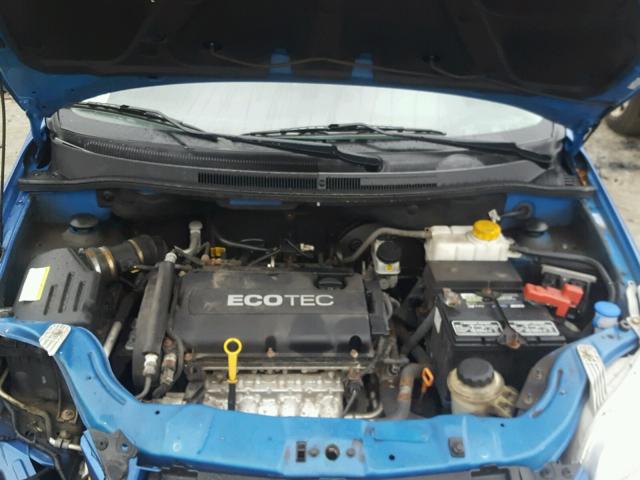 KL1TD6DE7BB162278 - 2011 CHEVROLET AVEO LS BLUE photo 7