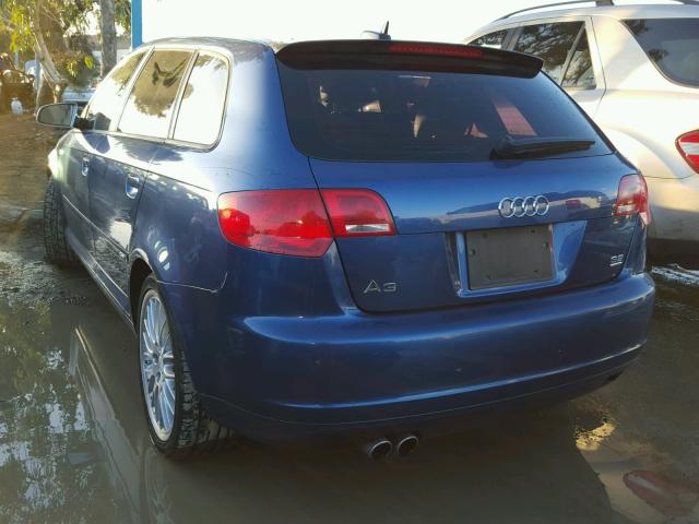 WAUKD78P66A128363 - 2006 AUDI A3 S-LINE BLUE photo 3