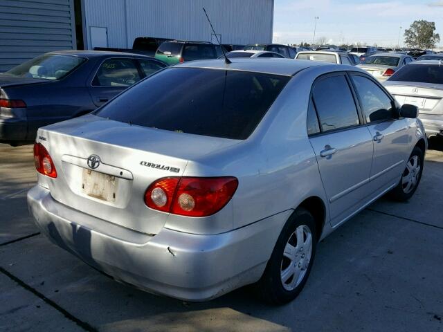 1NXBR32E26Z609645 - 2006 TOYOTA COROLLA CE SILVER photo 4