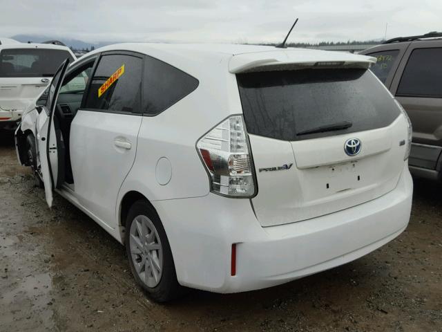 JTDZN3EUXE3311043 - 2014 TOYOTA PRIUS V WHITE photo 3