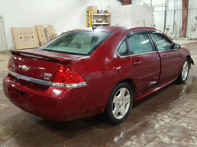 2G1WV58K581355365 - 2008 CHEVROLET IMPALA 50T RED photo 4