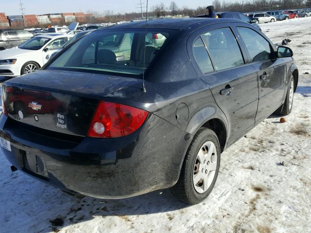 1G1AK55F667644460 - 2006 CHEVROLET COBALT LS BLACK photo 4