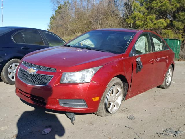 1G1PG5S91B7209219 - 2011 CHEVROLET CRUZE LT RED photo 2