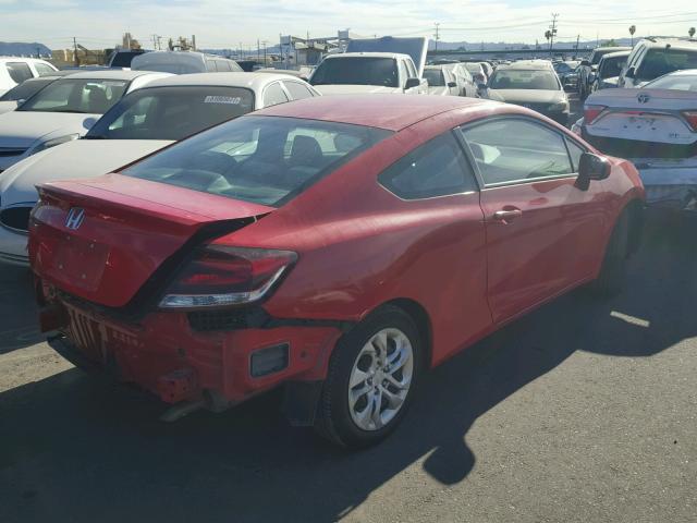 2HGFG3B53EH517815 - 2014 HONDA CIVIC LX RED photo 4