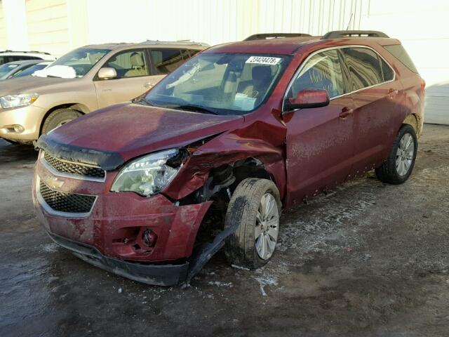 2CNFLNEY8A6405492 - 2010 CHEVROLET EQUINOX LT RED photo 2