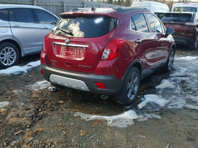KL4CJCSB7EB711632 - 2014 BUICK ENCORE RED photo 4