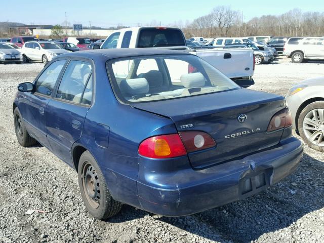 2T1BR12E81C479918 - 2001 TOYOTA COROLLA CE BLUE photo 3