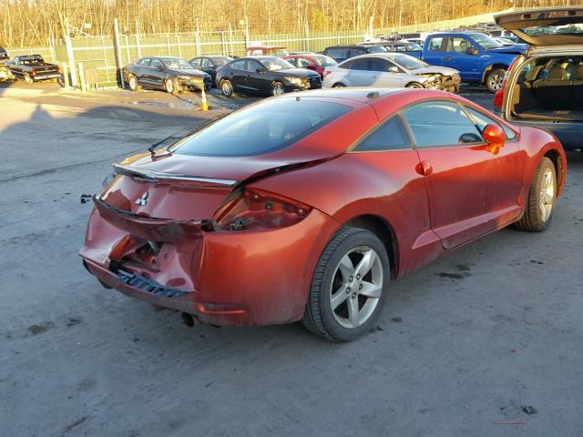 4A3AK24F88E008626 - 2008 MITSUBISHI ECLIPSE GS ORANGE photo 4