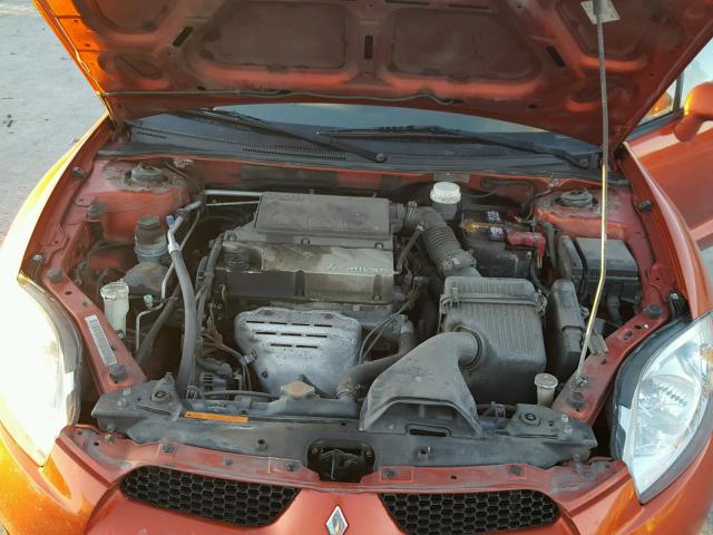 4A3AK24F88E008626 - 2008 MITSUBISHI ECLIPSE GS ORANGE photo 7