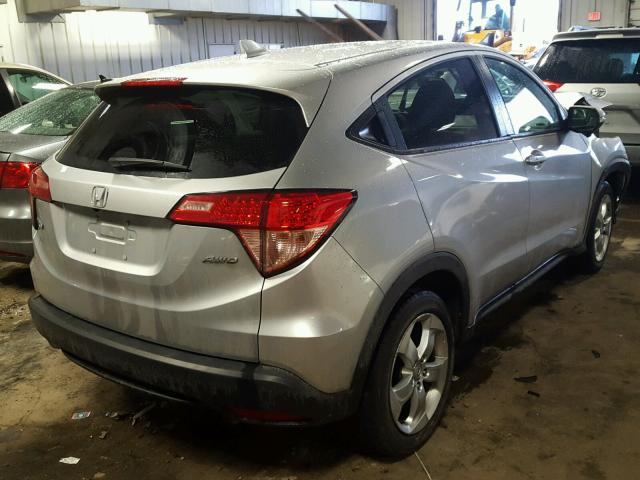 3CZRU6H57GM709251 - 2016 HONDA HR-V EX SILVER photo 4