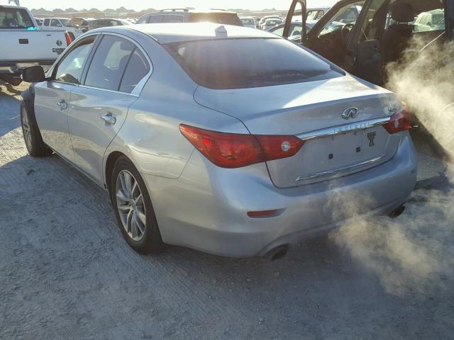 JN1BV7AP6EM680410 - 2014 INFINITI Q50 BASE SILVER photo 3