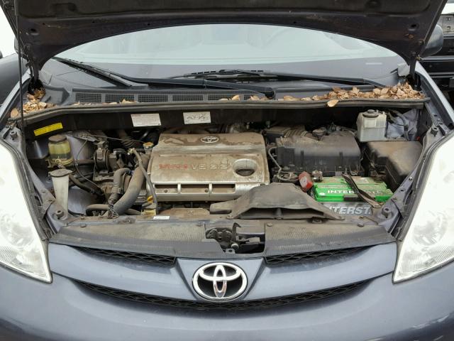 5TDZA23C56S580521 - 2006 TOYOTA SIENNA CE GRAY photo 7