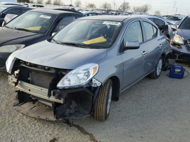 3N1CN7AP5EL816329 - 2014 NISSAN VERSA S SILVER photo 2