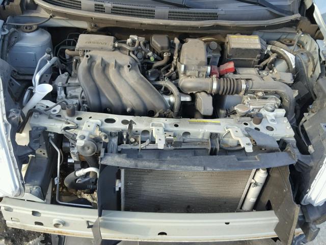 3N1CN7AP5EL816329 - 2014 NISSAN VERSA S SILVER photo 7