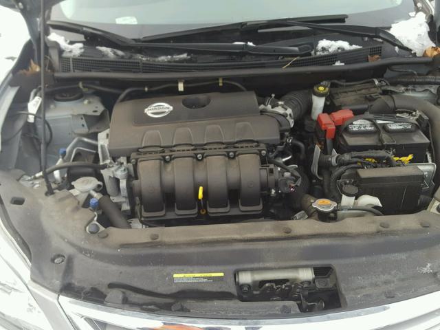 3N1AB7AP7EL676865 - 2014 NISSAN SENTRA S GRAY photo 7