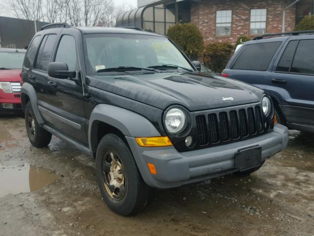 1J4GL48K85W655170 - 2005 JEEP LIBERTY SP BLACK photo 1