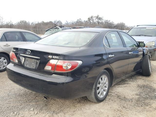 JTHBA30G645006221 - 2004 LEXUS ES 330 BLACK photo 4