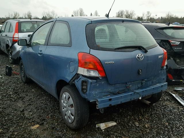 JTDJT903695255388 - 2009 TOYOTA YARIS BLUE photo 3