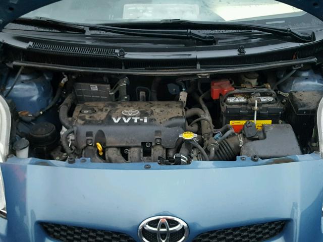 JTDJT903695255388 - 2009 TOYOTA YARIS BLUE photo 7