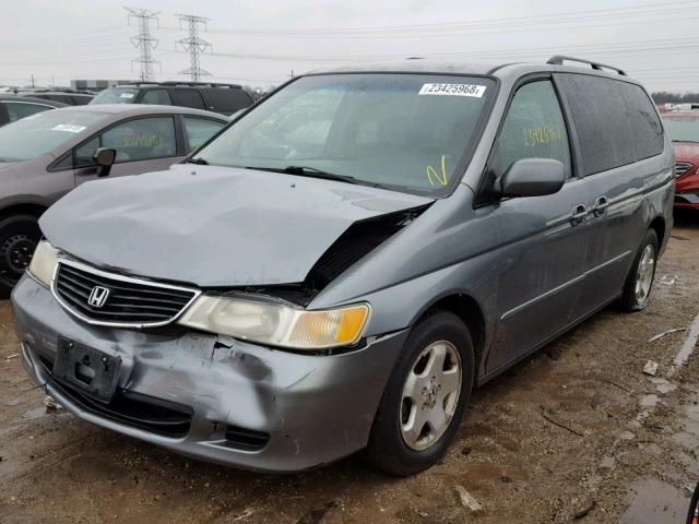 2HKRL18661H546254 - 2001 HONDA ODYSSEY EX GRAY photo 2