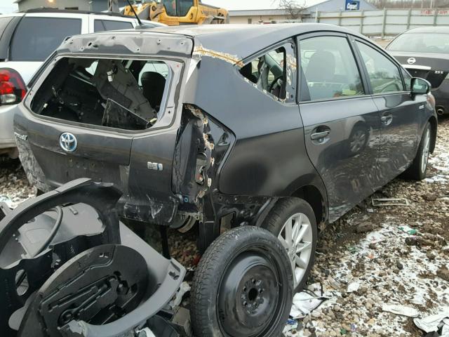 JTDZN3EU9C3040845 - 2012 TOYOTA PRIUS V GRAY photo 4