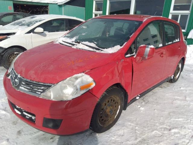 3N1BC13E49L385952 - 2009 NISSAN VERSA S RED photo 2