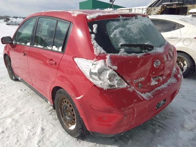 3N1BC13E49L385952 - 2009 NISSAN VERSA S RED photo 3