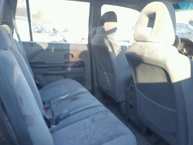 2HKYF18104H587829 - 2004 HONDA PILOT LX BLUE photo 6