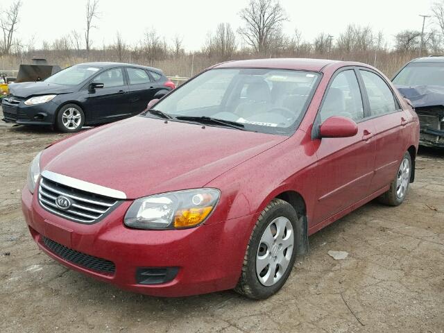 KNAFE221895614224 - 2009 KIA SPECTRA EX RED photo 2