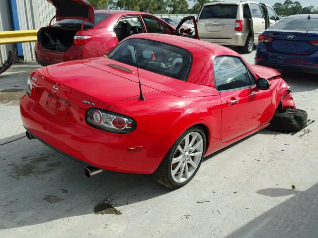 JM1NC26F680152221 - 2008 MAZDA MX-5 MIATA RED photo 4