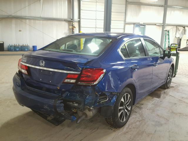 19XFB2F8XFE207895 - 2015 HONDA CIVIC EX BLUE photo 4