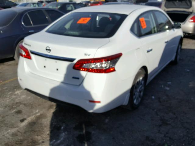 3N1AB7AP0EY286452 - 2014 NISSAN SENTRA S WHITE photo 4