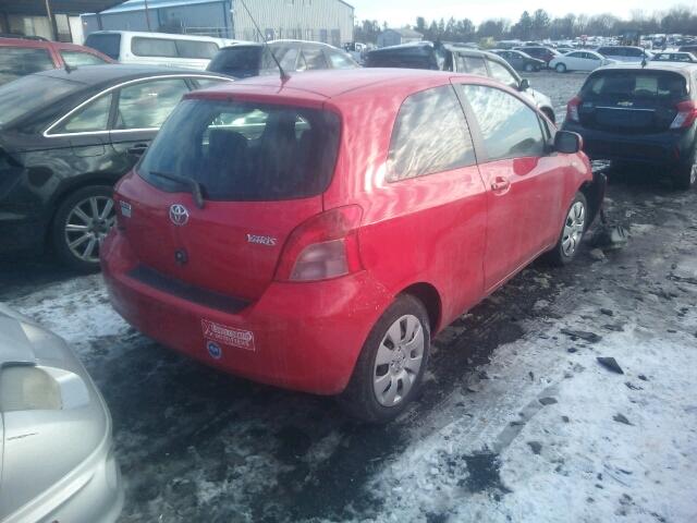 JTDJT923875035339 - 2007 TOYOTA YARIS RED photo 4