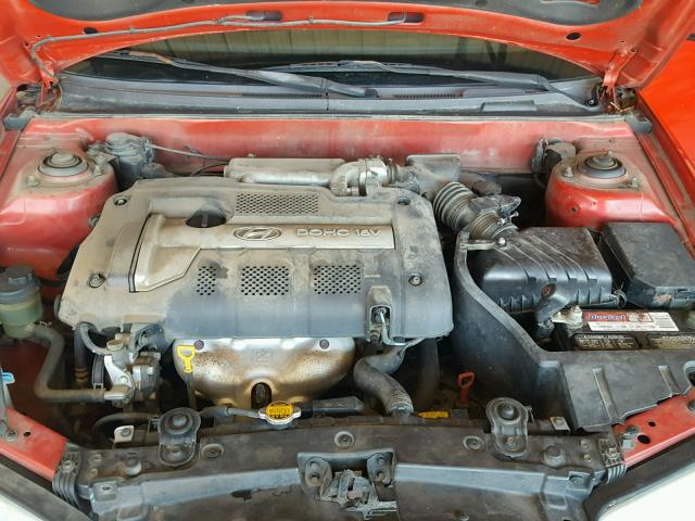 KMHDN46D85U102162 - 2005 HYUNDAI ELANTRA GL RED photo 7