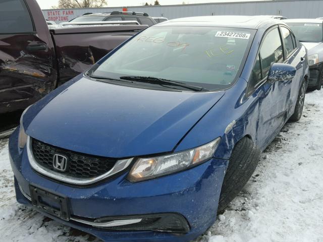 2HGFB2F86EH558758 - 2014 HONDA CIVIC EX BLUE photo 2