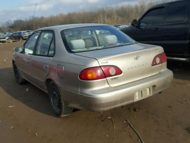 1NXBR12E21Z492176 - 2001 TOYOTA COROLLA CE GOLD photo 3