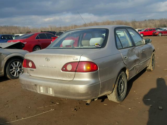 1NXBR12E21Z492176 - 2001 TOYOTA COROLLA CE GOLD photo 4