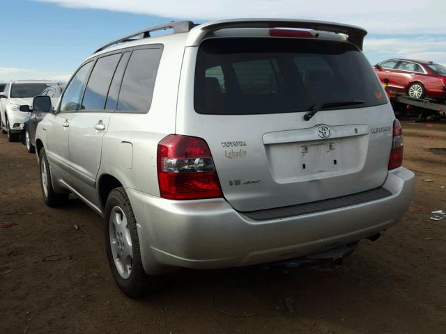 JTEEP21A050121148 - 2005 TOYOTA HIGHLANDER SILVER photo 3