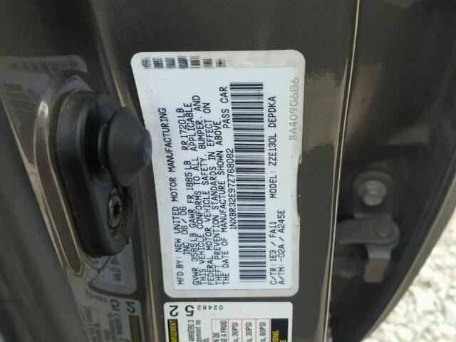 1NXBR32E97Z768082 - 2007 TOYOTA COROLLA CE GRAY photo 10