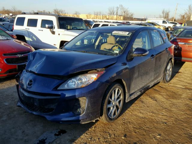 JM1BL1L58C1577094 - 2012 MAZDA 3 S BLUE photo 2